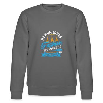 MEINE MUTTER LIEBT MODE, DIE WIR IN ITALIEN UND PARIS LIEBEN - Stanley/Stella Unisex Bio-Sweatshirt CHANGER  - Burgunderrot - Vorne - Nik (191cm) & Marisol (170cm)