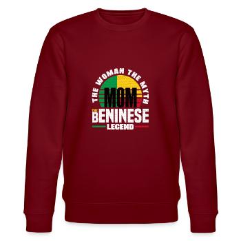 Béninois Bénin Drapeau Béninois Citation - Sweat bio CHANGER Stanley/Stella Unisexe - bordeaux - Devant - Nik (191cm) & Marisol (170cm)