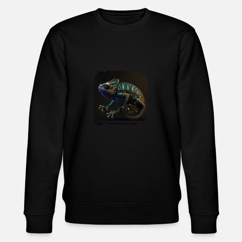 Jackson Chameleon Dystopische Vaporwave - Stanley/Stella Unisex Bio-Sweatshirt CHANGER  - Schwarz