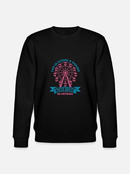 LIVET ER ENTEN ET DRISTIGT EVENTYR ELLER INGENTING - Stanley/Stella økologisk unisex-sweatshirt CHANGER - sort