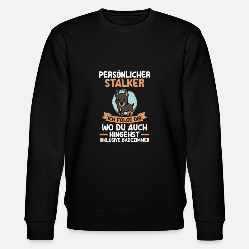 Hund Doberman - Stanley/Stella Unisex Bio-Sweatshirt CHANGER  - Schwarz