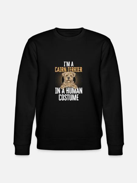 Cairn Terrier Dog - Stanley/Stella CHANGER Unisex Organic Sweatshirt - black