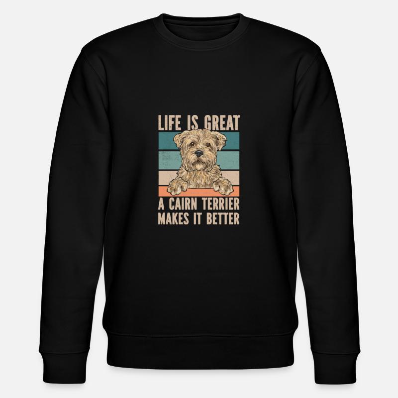 Cairn Terrier Chien - Sweat bio CHANGER Stanley/Stella Unisexe - noir