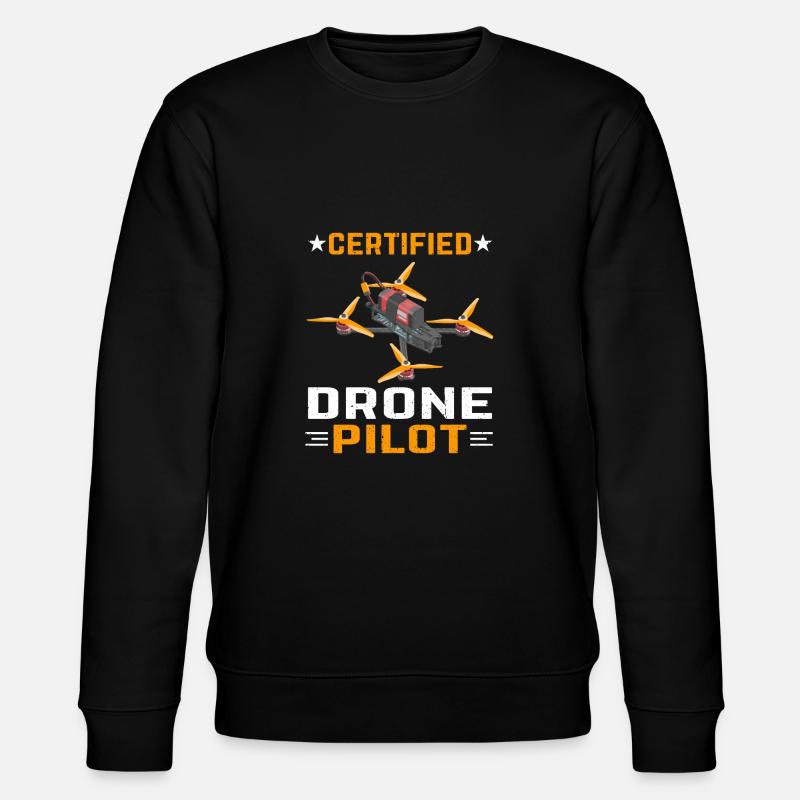 Certified Drone Pilot - Stanley/Stella Unisex Bio-Sweatshirt CHANGER  - Schwarz