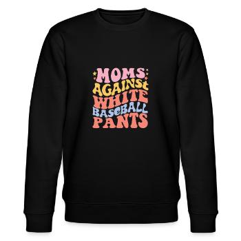 Moms Against White Baseball Pants - Stanley/Stella Unisex Bio-Sweatshirt CHANGER  - Schwarz - Vorne - Nik (191cm) & Marisol (170cm)