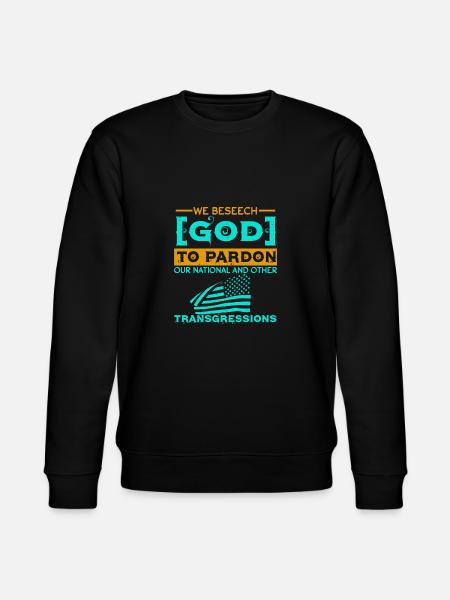 WE BEESEECH GOD THO PARDON - Stanley/Stella CHANGER Unisex Organic Sweatshirt - black