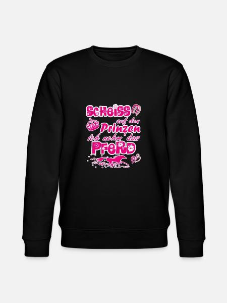 Scheiß auf den Prinzen, ich nehm' das Pferd - Stanley/Stella Unisex Bio-Sweatshirt CHANGER  - Schwarz