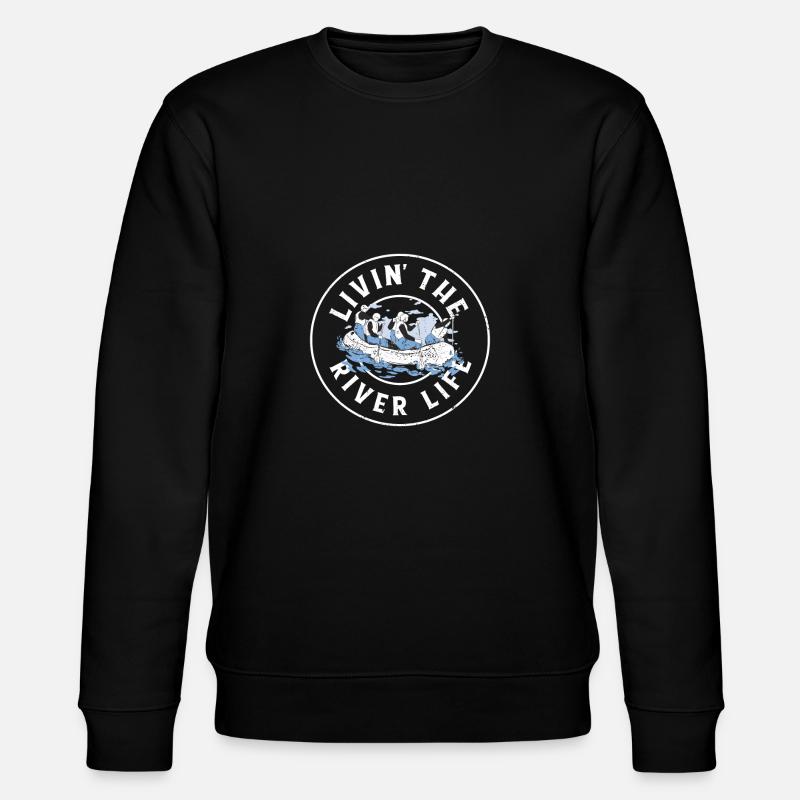 River Rafting - Stanley/Stella CHANGER Unisex Organic Sweatshirt - black
