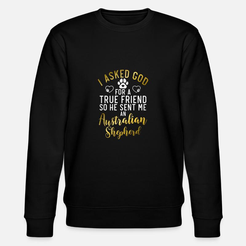Australian Shepherd Gifts - Stanley/Stella CHANGER Unisex Organic Sweatshirt - black