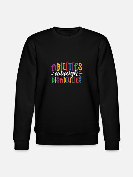 Autism awareness - abilities predominate - Stanley/Stella CHANGER Unisex Organic Sweatshirt - black