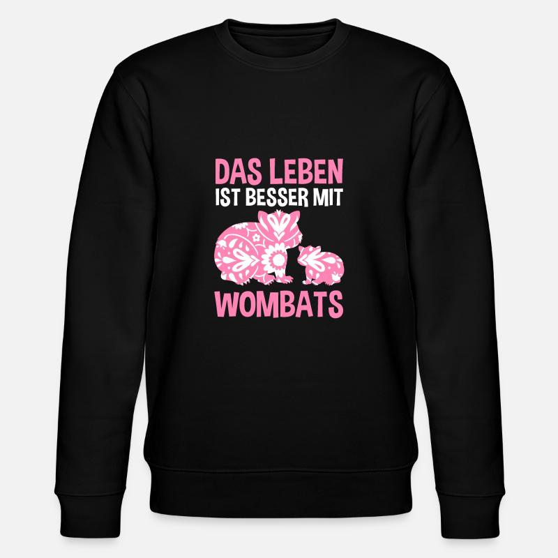 Wombat - Stanley/Stella Unisex Bio-Sweatshirt CHANGER  - Schwarz