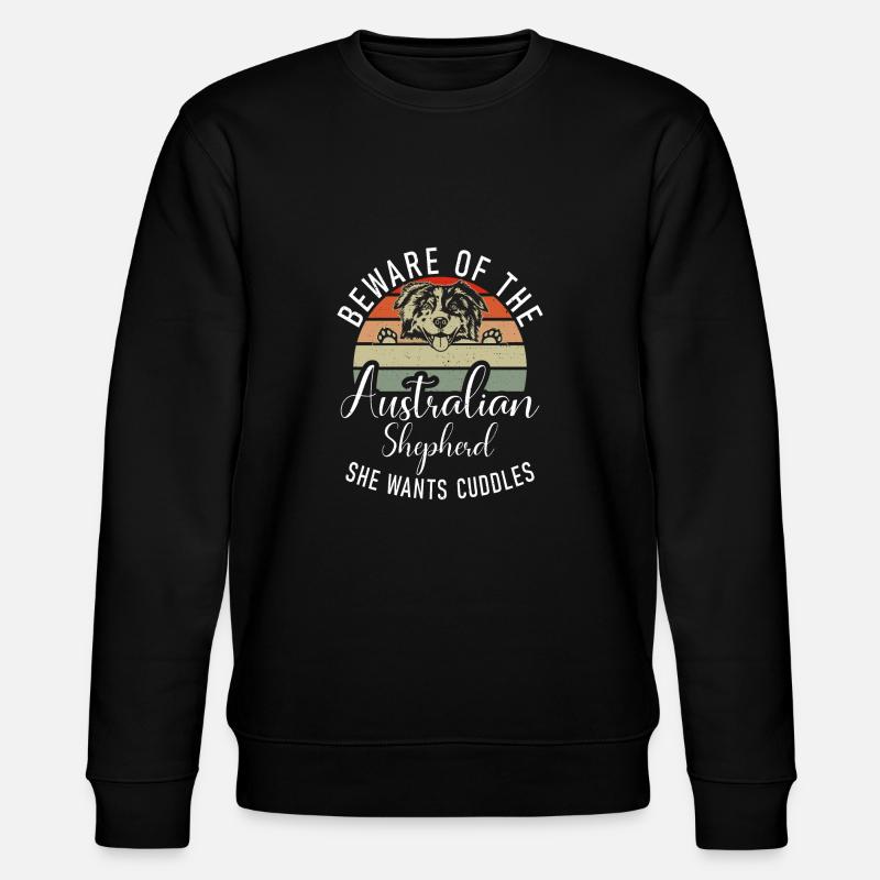 Australian Shepherd Gifts - Stanley/Stella CHANGER Unisex Organic Sweatshirt - black