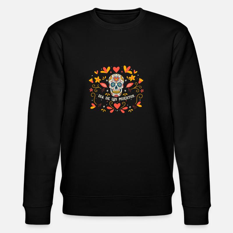 Dia de los Muertos De dødes dag mexicansk - Stanley/Stella økologisk unisex-sweatshirt CHANGER  - sort