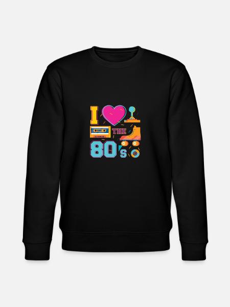I Love The 80's - Stanley/Stella CHANGER Unisex Organic Sweatshirt - black