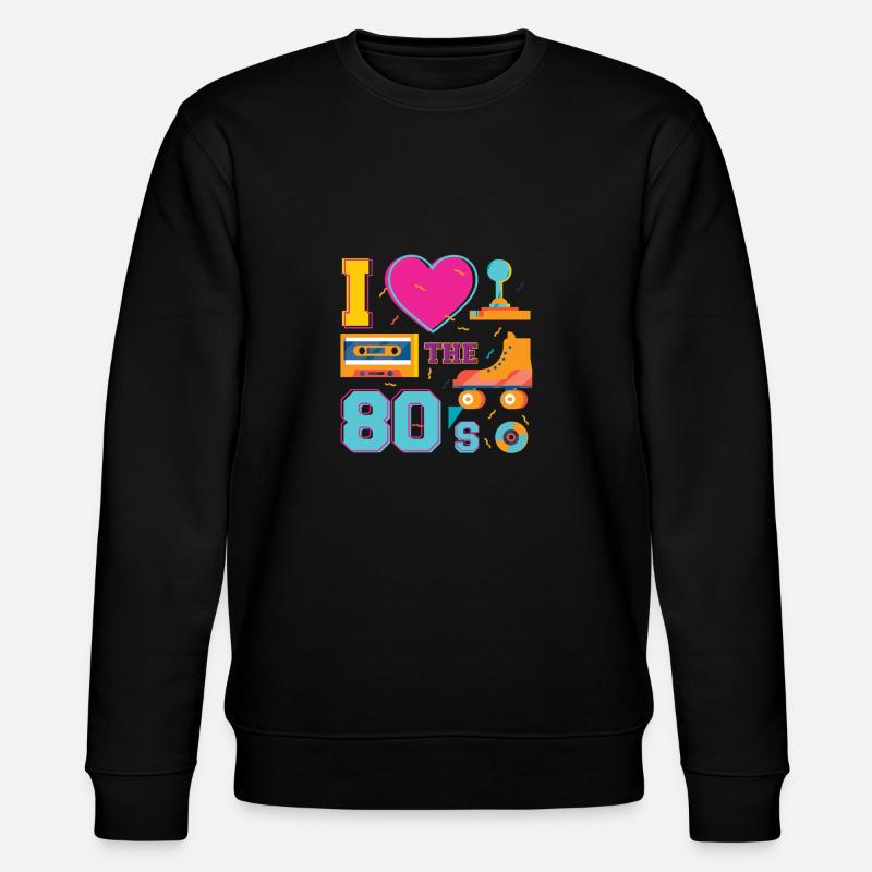 I Love The 80's - Stanley/Stella Unisex Bio-Sweatshirt CHANGER - Schwarz