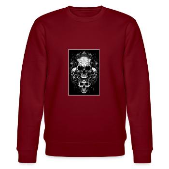 Gothic Aesthetic Occult Unholy Grunge Emo Punk - Stanley/Stella CHANGER Unisex Organic Sweatshirt - burgundy - Front - Nik (191cm) & Marisol (170cm)