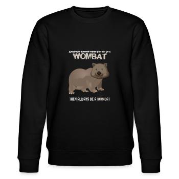 Wombat - Stanley/Stella Unisex Bio-Sweatshirt CHANGER  - Schwarz - Vorne - Nik (191cm) & Marisol (170cm)