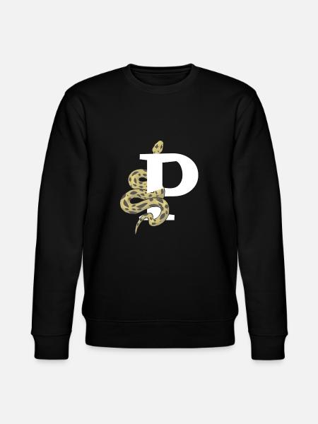 Letter p snake - Stanley/Stella CHANGER Unisex Organic Sweatshirt - black