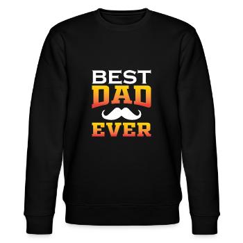 Best dad ever - Stanley/Stella Unisex Bio-Sweatshirt CHANGER  - Schwarz - Vorne - Nik (191cm) & Marisol (170cm)