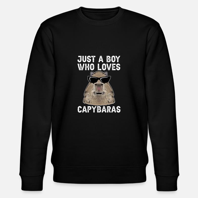 Capybara Nagetier - Stanley/Stella Unisex Bio-Sweatshirt CHANGER  - Schwarz