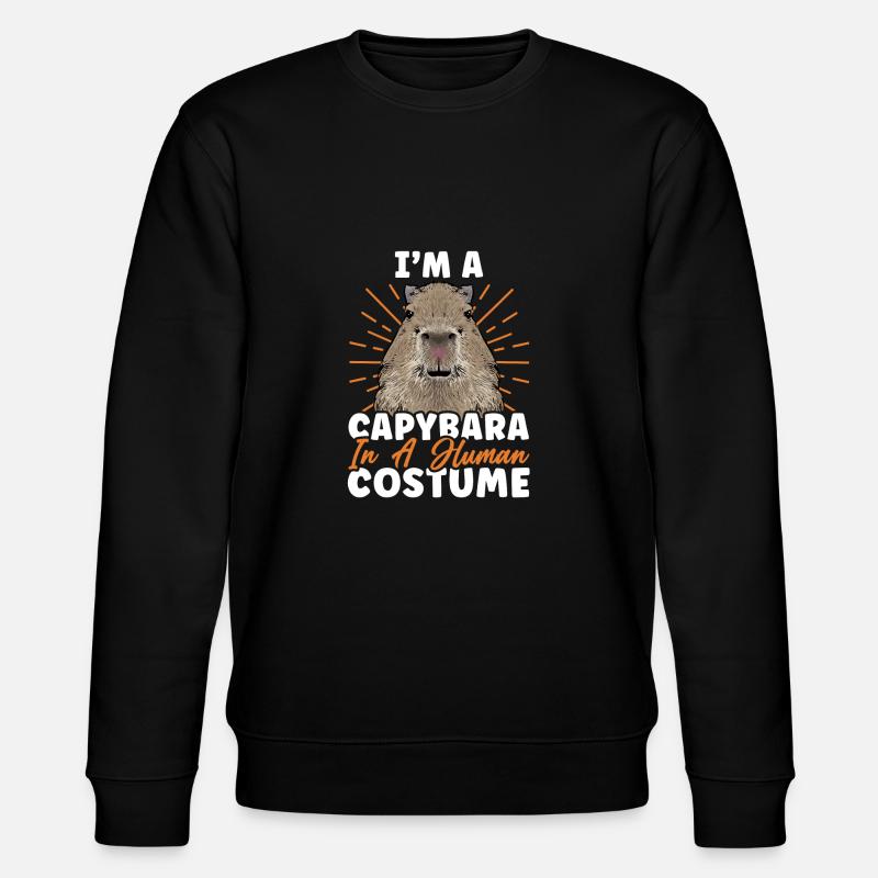 Capybara Nagetier - Stanley/Stella Unisex Bio-Sweatshirt CHANGER  - Schwarz