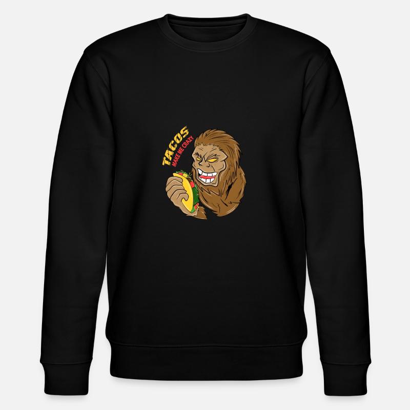 Tacos make me crazy - Stanley/Stella Unisex Bio-Sweatshirt CHANGER  - Schwarz