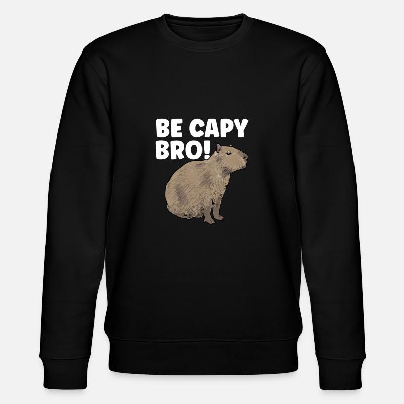 Capybara Nagetier - Stanley/Stella Unisex Bio-Sweatshirt CHANGER  - Schwarz
