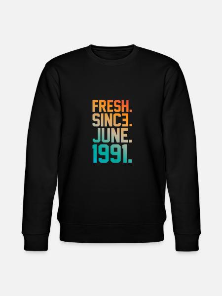 June 1991 Birthday - Stanley/Stella CHANGER Unisex Organic Sweatshirt - black