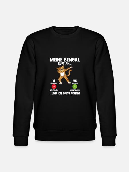 Katze Bengalkatze - Stanley/Stella Unisex Bio-Sweatshirt CHANGER - Schwarz