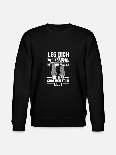 Scottish Fold Katze - Stanley/Stella Unisex Bio-Sweatshirt CHANGER - Schwarz