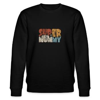 Super Mummy pour la meilleure maman dans le style BD - Sweat bio CHANGER Stanley/Stella Unisexe - noir - Devant - Nik (191cm) & Marisol (170cm)