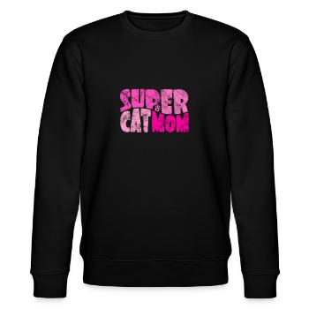 Super Cat Mom pour la meilleure maman chat jamais rétro - Sweat bio CHANGER Stanley/Stella Unisexe - noir - Devant - Nik (191cm) & Marisol (170cm)