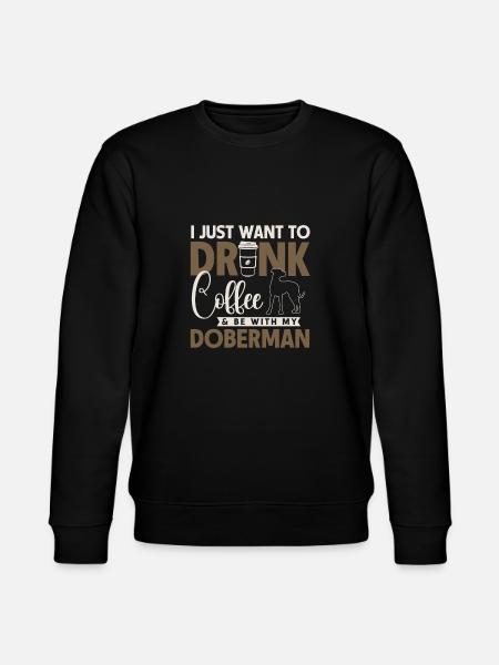 Doberman Pinscher Dog Dobie - Stanley/Stella CHANGER Unisex Organic Sweatshirt - black