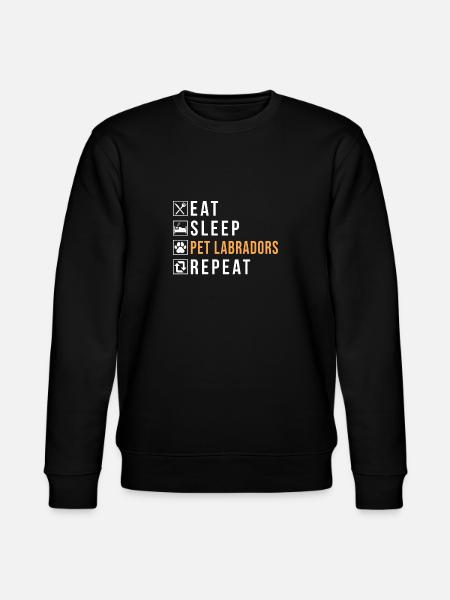 Labrador Lover Gifts - Stanley/Stella CHANGER Unisex Organic Sweatshirt - black