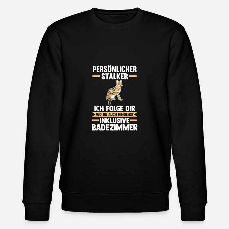Savannah Katze - Stanley/Stella Unisex Bio-Sweatshirt CHANGER  - Schwarz