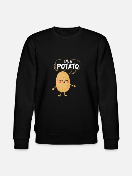 Im A Potato - Stanley/Stella Unisex Bio-Sweatshirt CHANGER  - Schwarz