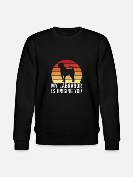 Labrador Lover Gifts - Stanley/Stella CHANGER Unisex Organic Sweatshirt - black