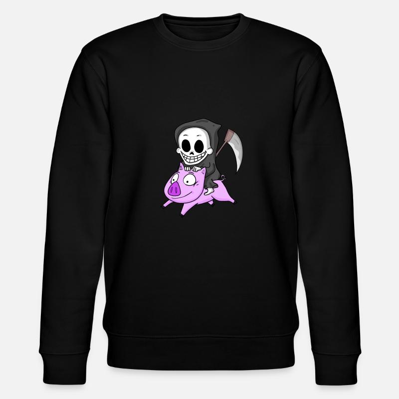 Sensenmann Schwein - Stanley/Stella Unisex Bio-Sweatshirt CHANGER  - Schwarz