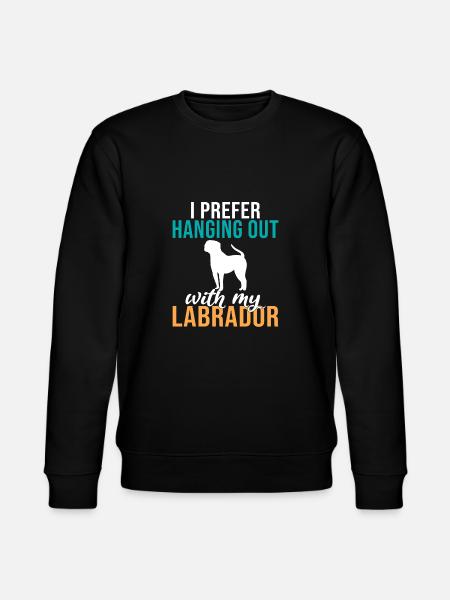 Labrador Lover Gifts - Stanley/Stella CHANGER Unisex Organic Sweatshirt - black