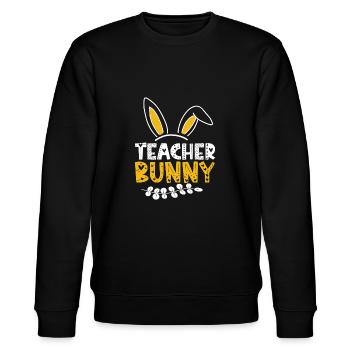 Teacher Bunny - Stanley/Stella Unisex Bio-Sweatshirt CHANGER  - Schwarz - Vorne - Nik (191cm) & Marisol (170cm)