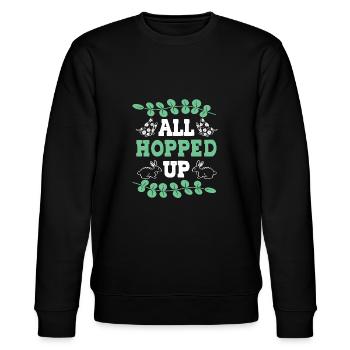 All Hopped Up - Stanley/Stella Unisex Bio-Sweatshirt CHANGER  - Schwarz - Vorne - Nik (191cm) & Marisol (170cm)