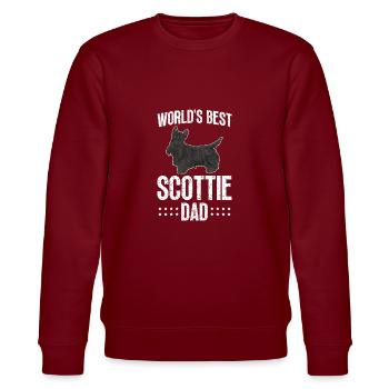 Scottish Terrier Scottie Hund - Stanley/Stella Unisex Bio-Sweatshirt CHANGER  - Burgunderrot - Vorne - Nik (191cm) & Marisol (170cm)