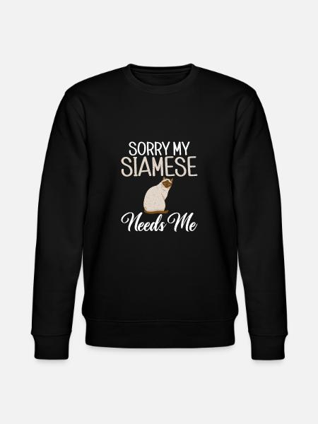 Siamesische Katze Geschenke - Stanley/Stella Unisex Bio-Sweatshirt CHANGER - Schwarz