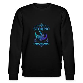 Scorion zodiac sign - Stanley/Stella Unisex Bio-Sweatshirt CHANGER  - Schwarz - Vorne - Nik (191cm) & Marisol (170cm)