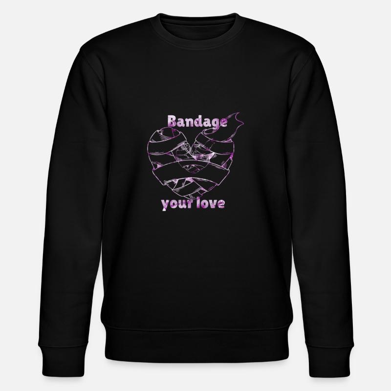 Verbinde deine Liebe - Stanley/Stella Unisex Bio-Sweatshirt CHANGER  - Schwarz