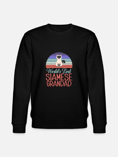 Siamesische Katze Geschenke - Stanley/Stella Unisex Bio-Sweatshirt CHANGER  - Schwarz