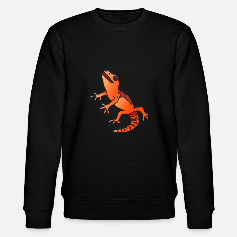 Salamander Gecko Eidechse - Stanley/Stella Unisex Bio-Sweatshirt CHANGER  - Schwarz