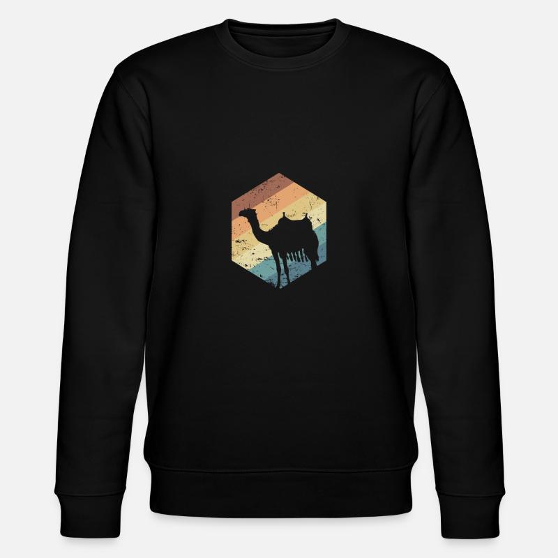 Kamel Dromedar Karawane Höcker Wüste - Stanley/Stella Unisex Bio-Sweatshirt CHANGER  - Schwarz
