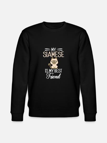 Siamesische Katze Geschenke - Stanley/Stella Unisex Bio-Sweatshirt CHANGER - Schwarz
