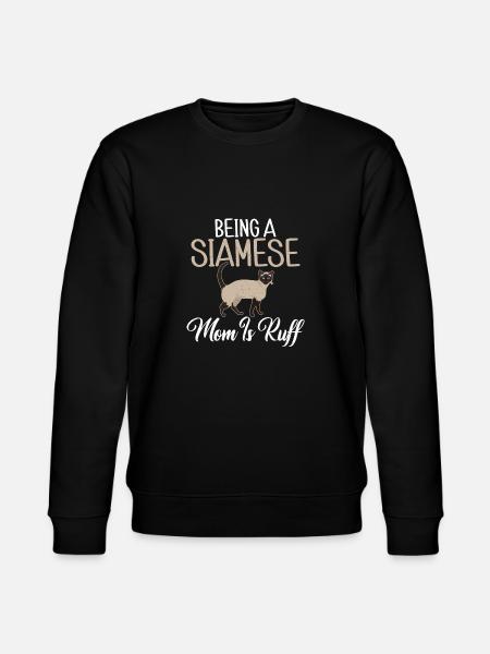 Siamesische Katze Geschenke - Stanley/Stella Unisex Bio-Sweatshirt CHANGER  - Schwarz